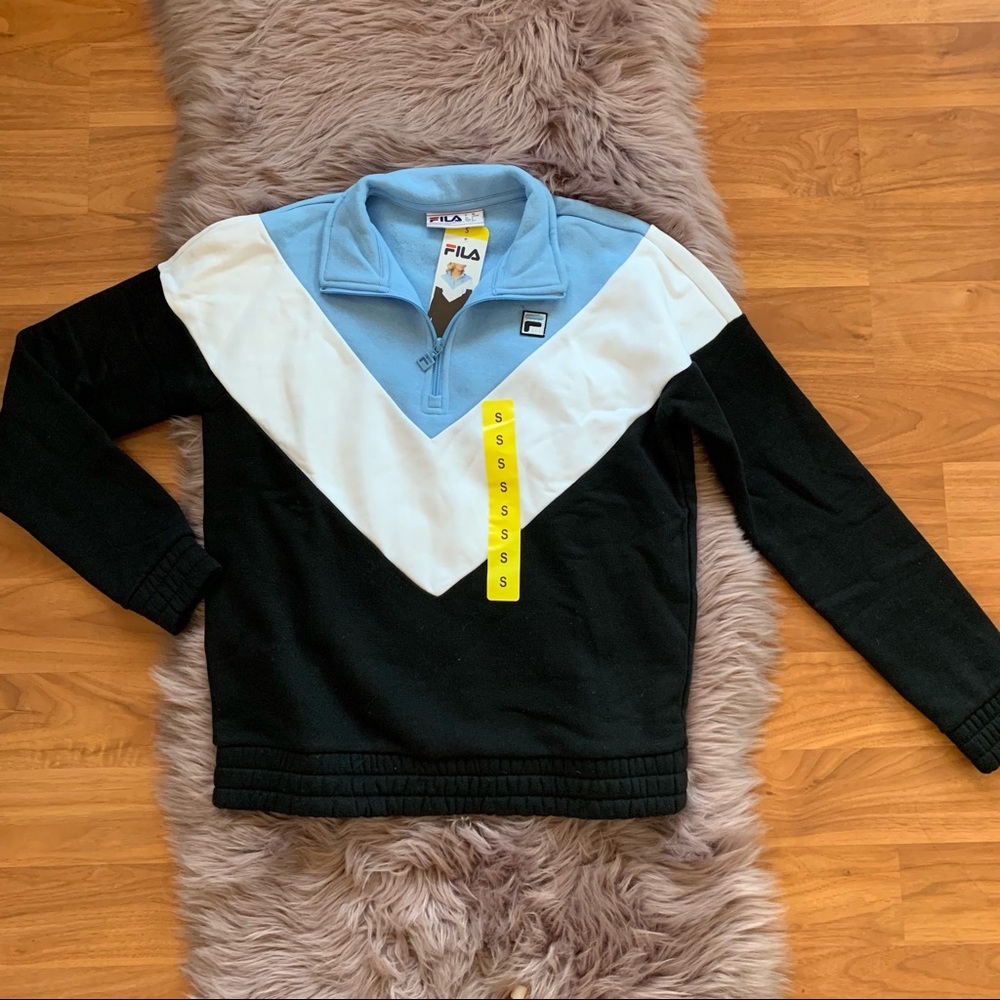 NWT Women Fila 3/4 Zip Sweater